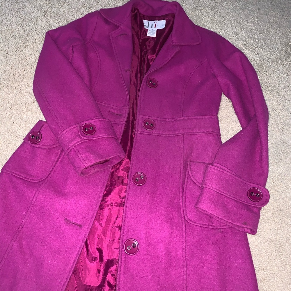 Pink pea coat